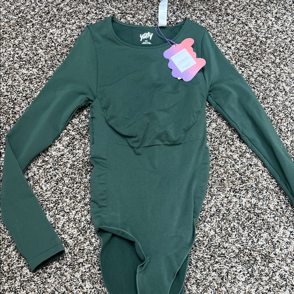 YITTY Forest Green Long Sleeve Bodysuit